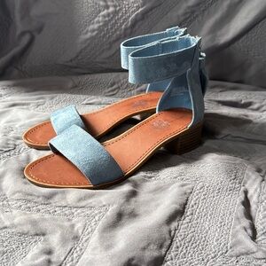 Blue Suede Women's Sandals
